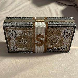 Bling money sign purse